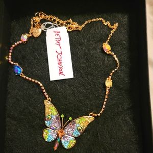 Betsy Johnson Butterfly Necklace